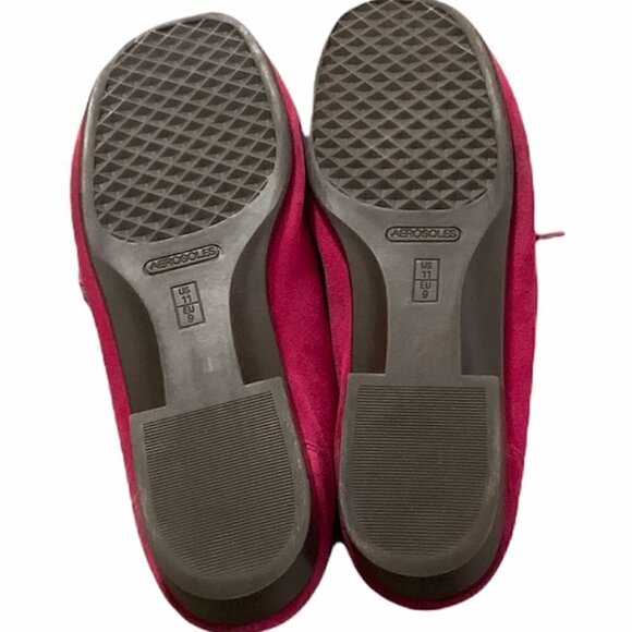 Aerosoles Bubblegum Pink Suede Square Toe Shoes Size 11W #256K - Picture 9 of 9